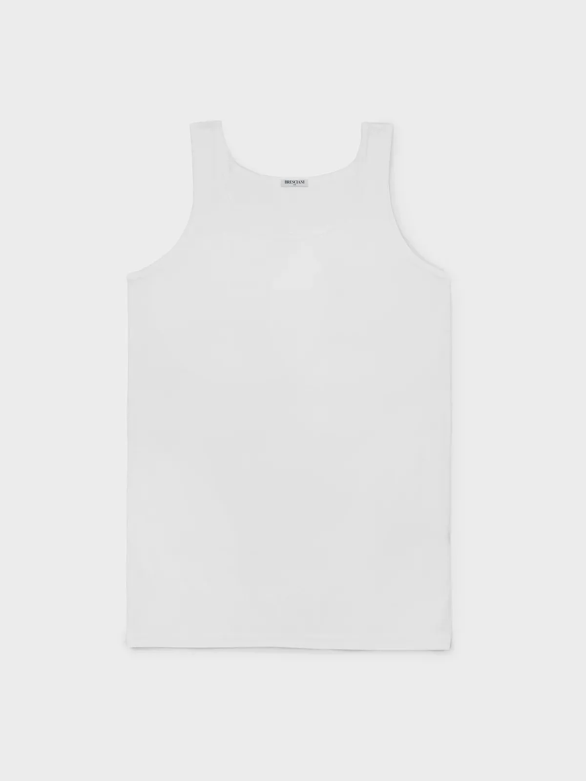 White Cotton Bresciani Singlet