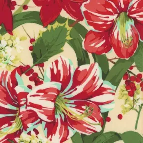 Winterberry Winter Floral Natural fabric - PWMN038.NATURAL