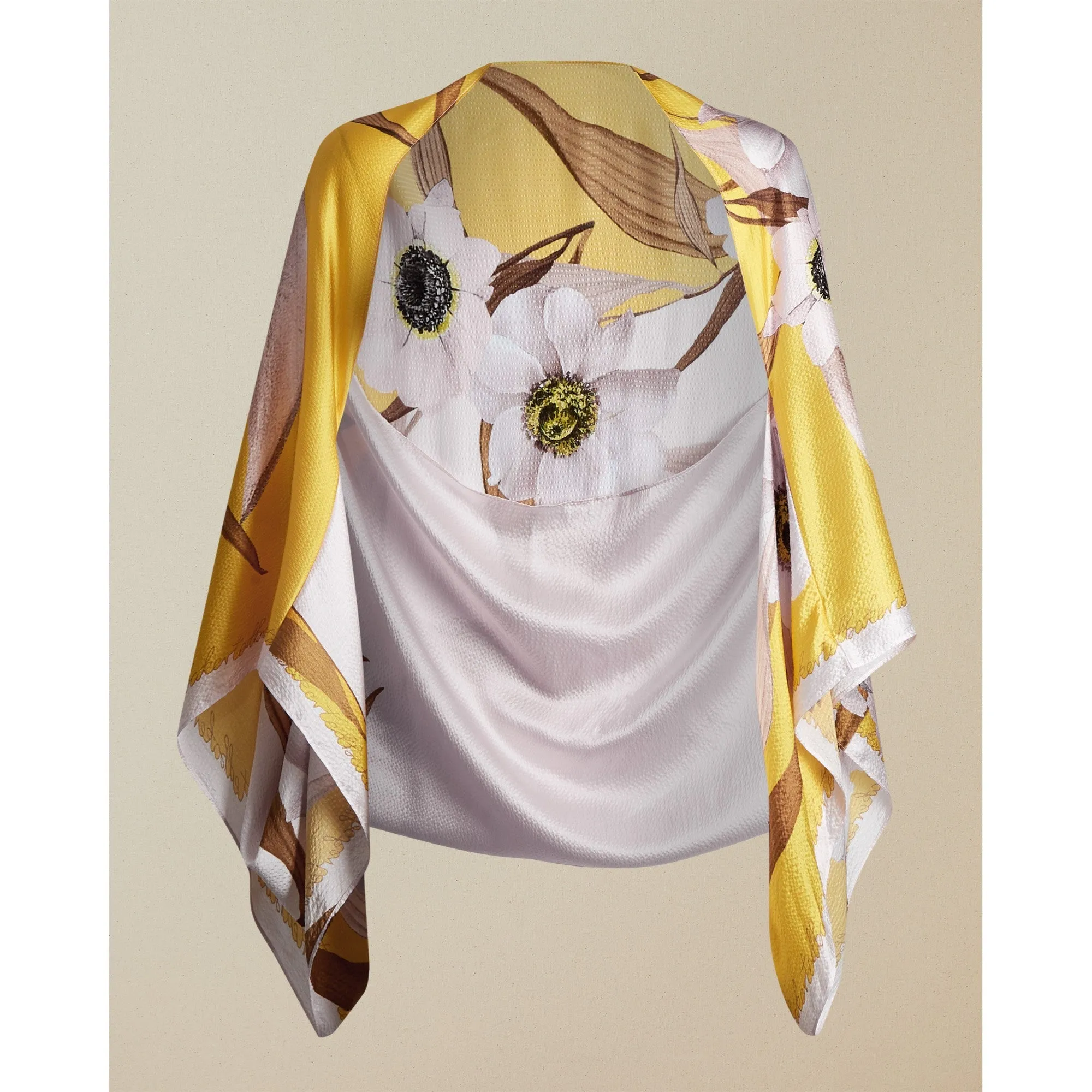 Women Camira-Cabana Cape Scarf - Yellow