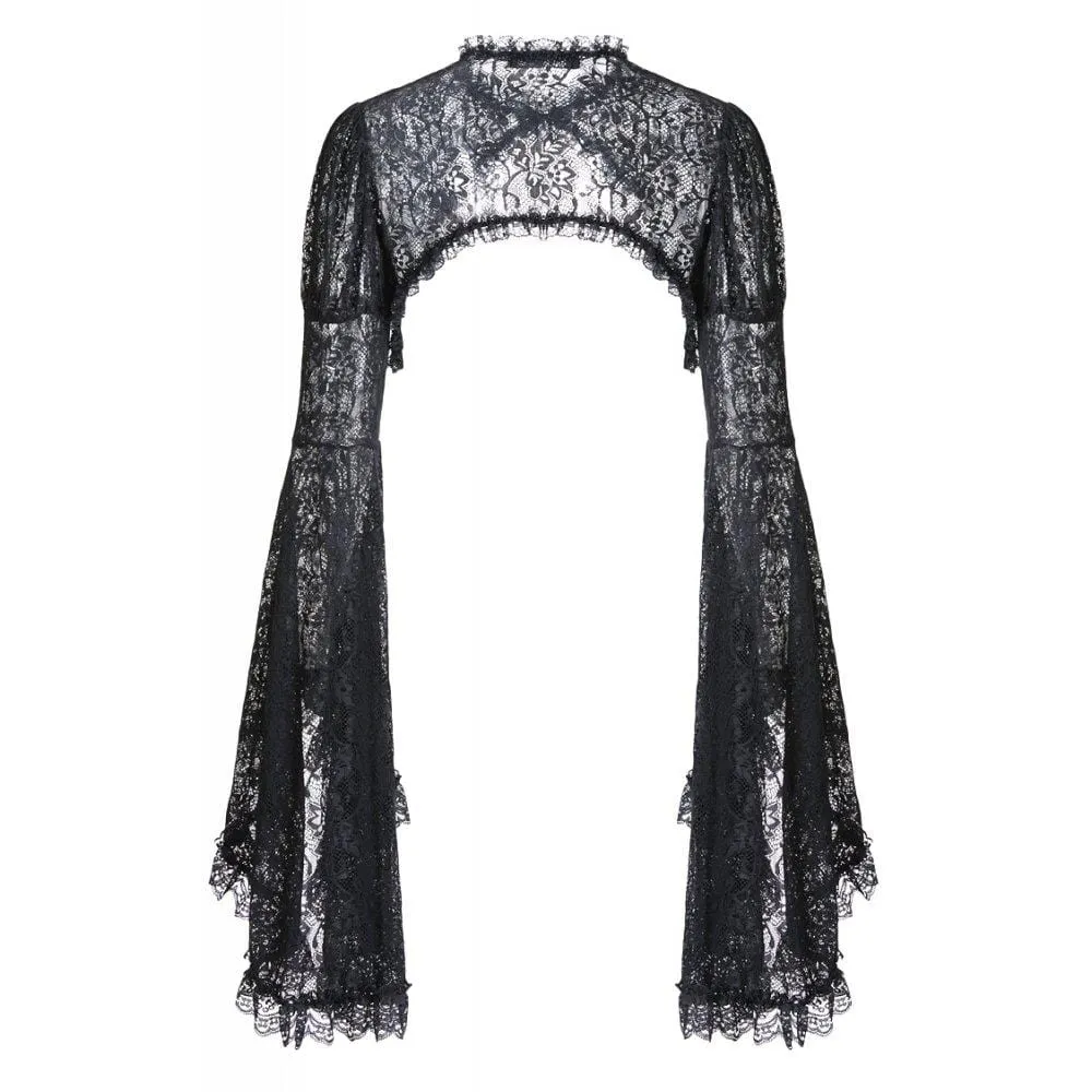 Women's Bell Sleeved All Lace Cape