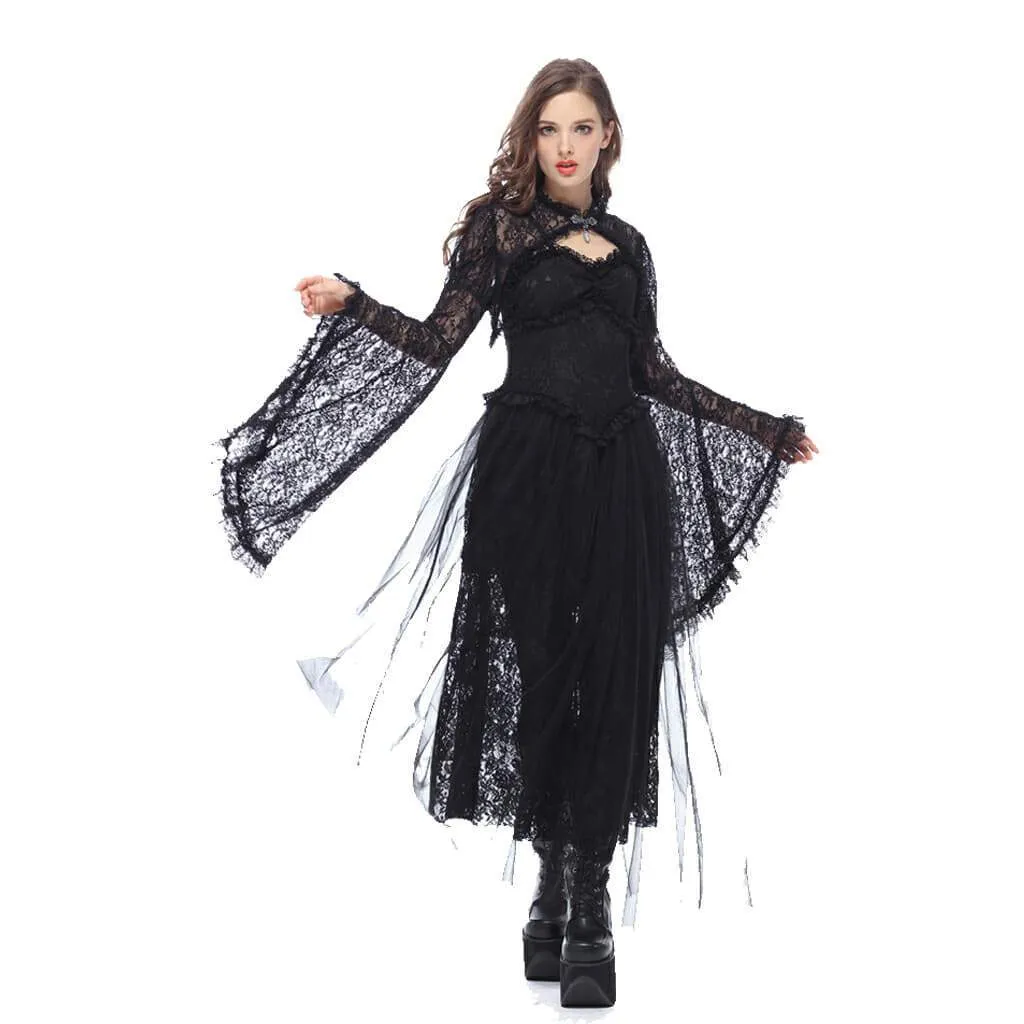 Women's Bell Sleeved All Lace Cape