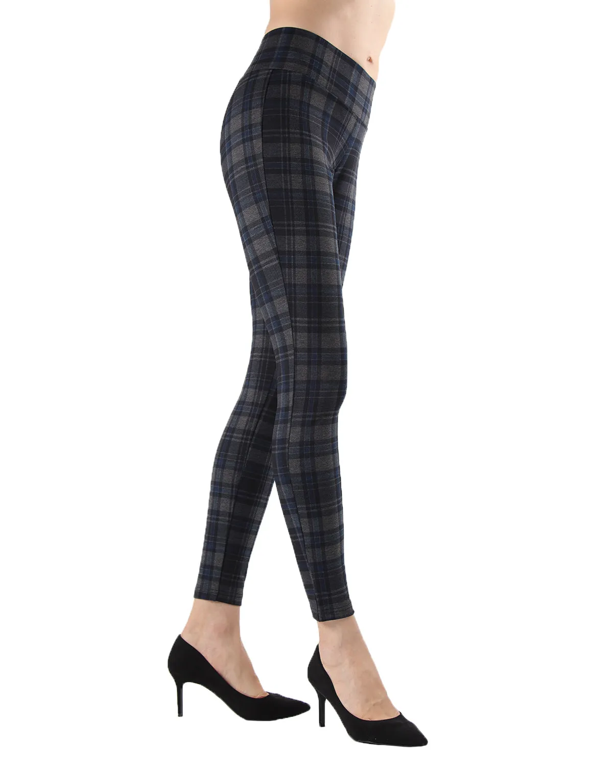 Women's Geo Plaid Shaping Leggings