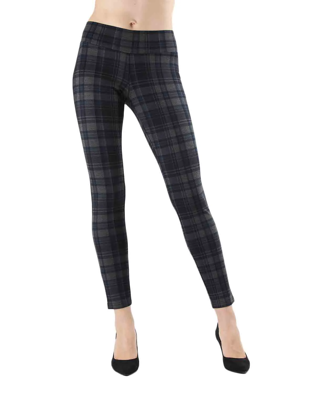 Women's Geo Plaid Shaping Leggings