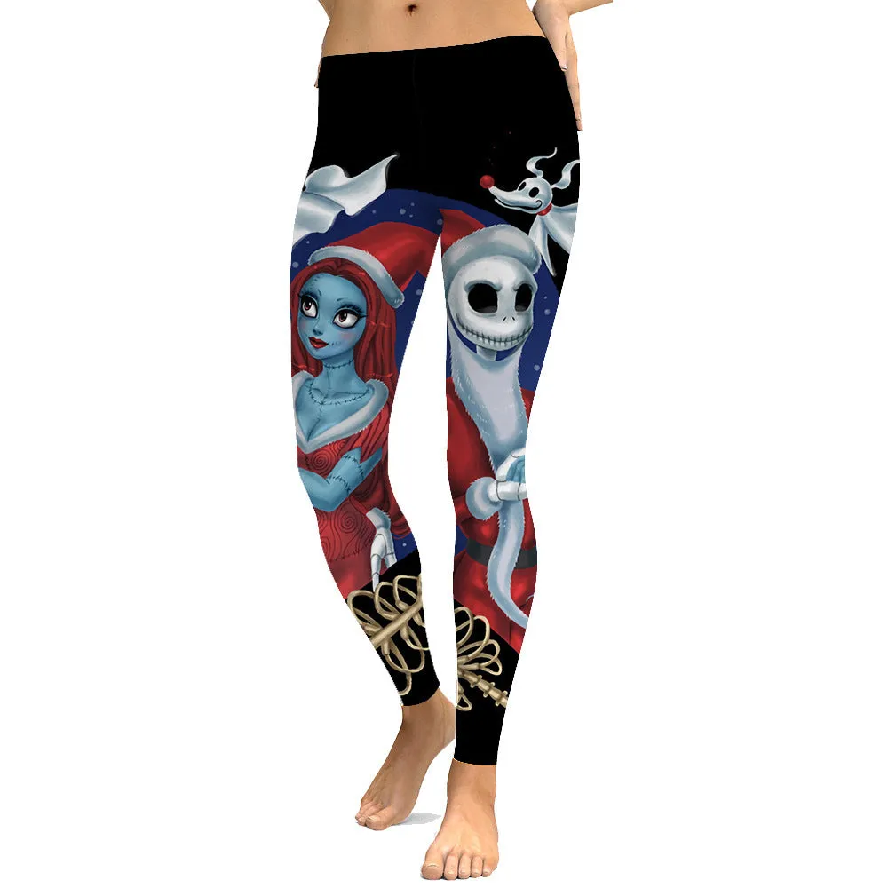 Women’s Holiday-Themed Graphic Leggings – Festive and Fun Style