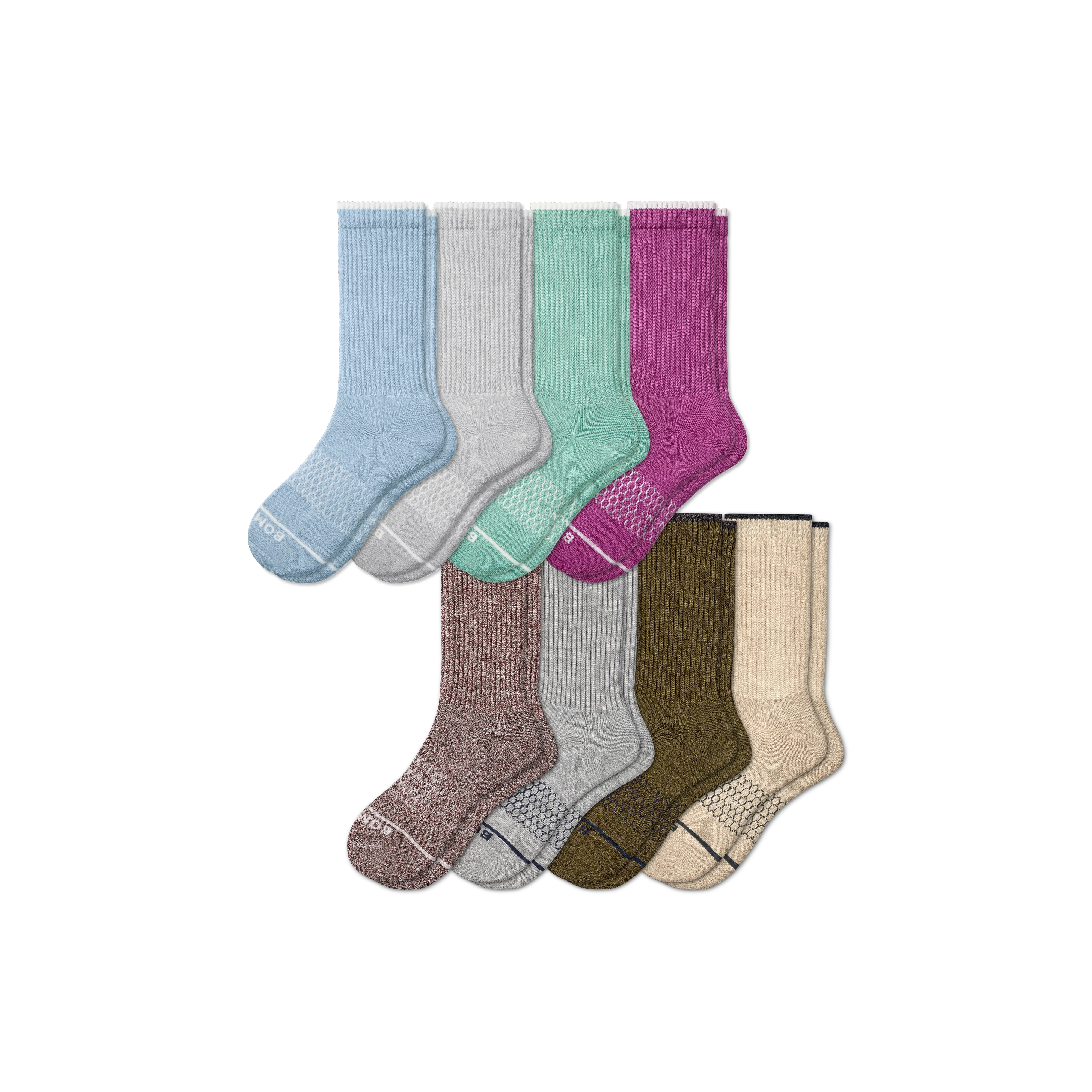 Women's Merino Wool Blend Calf Sock 8-Pack