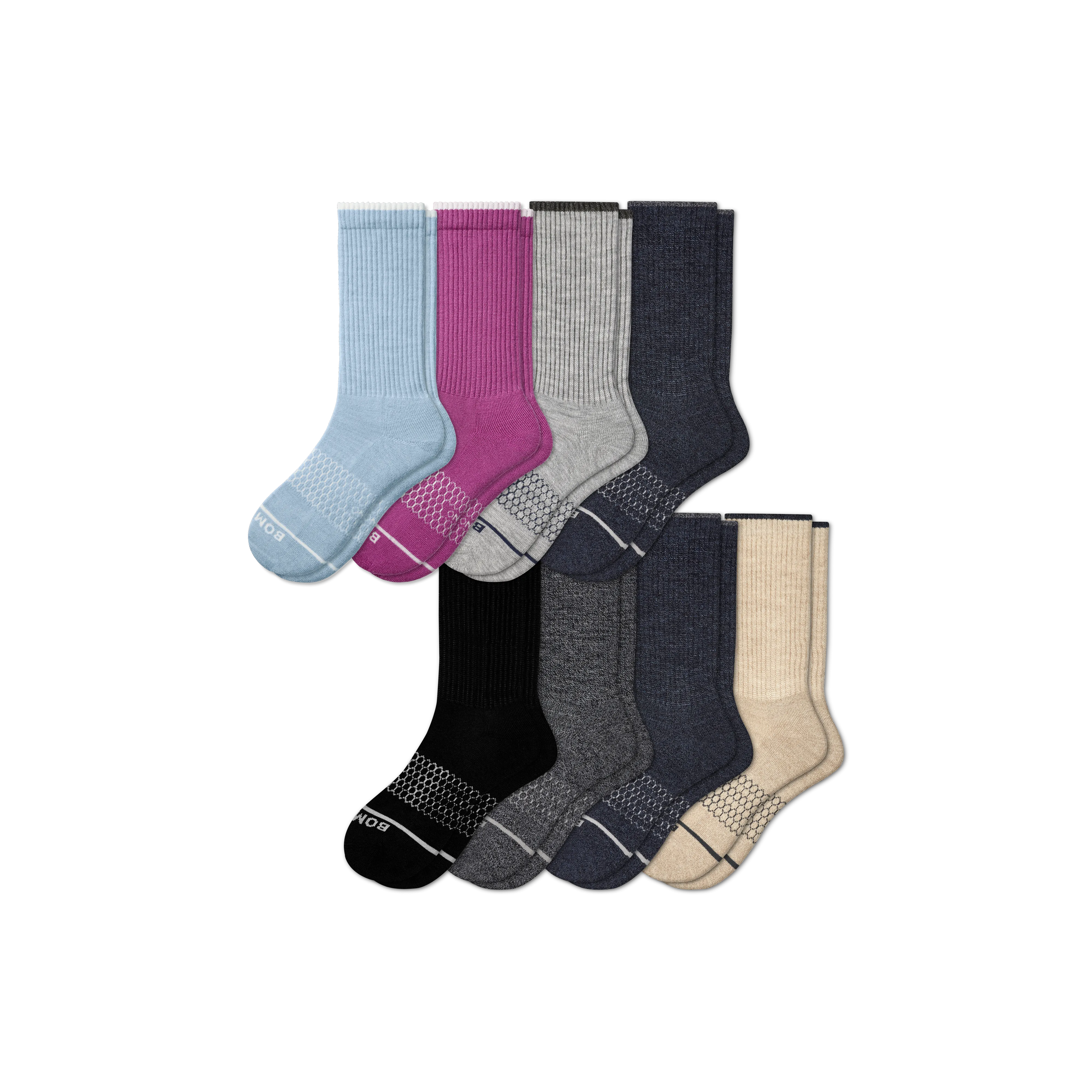 Women's Merino Wool Blend Calf Sock 8-Pack