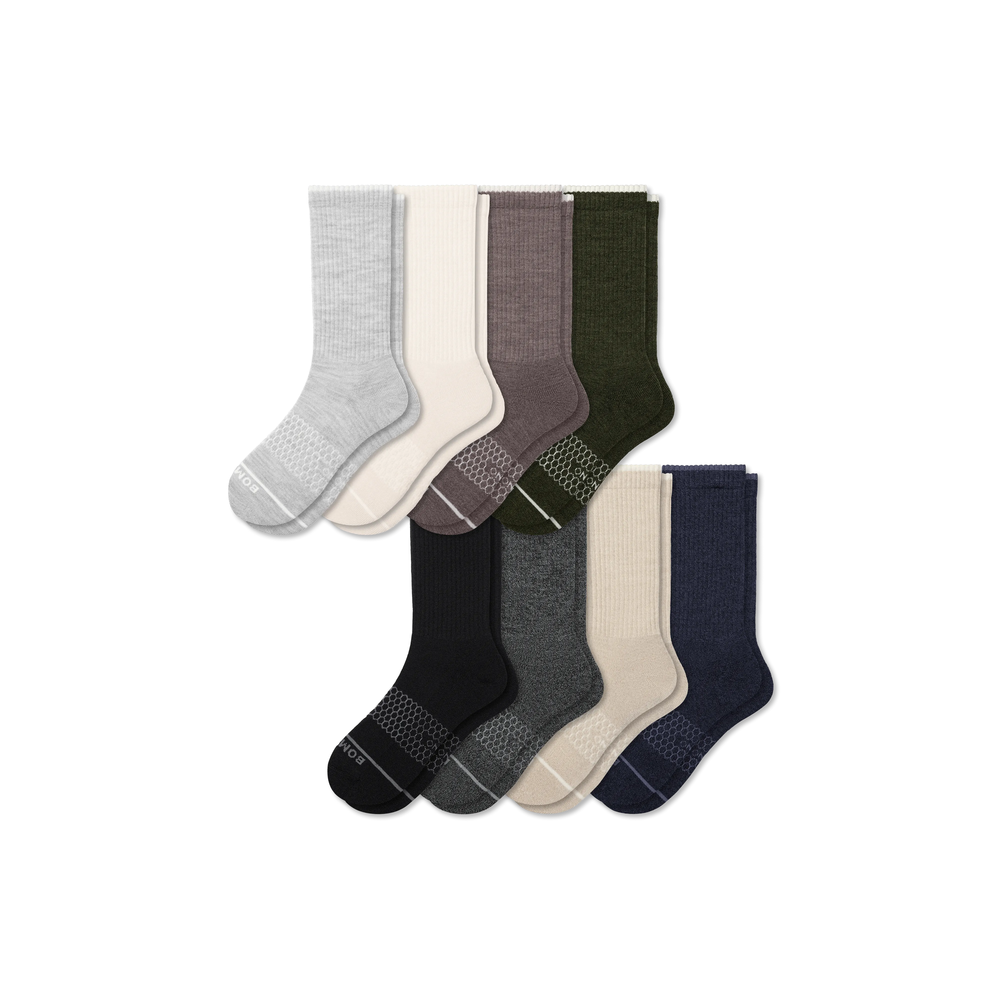 Women's Merino Wool Blend Calf Sock 8-Pack