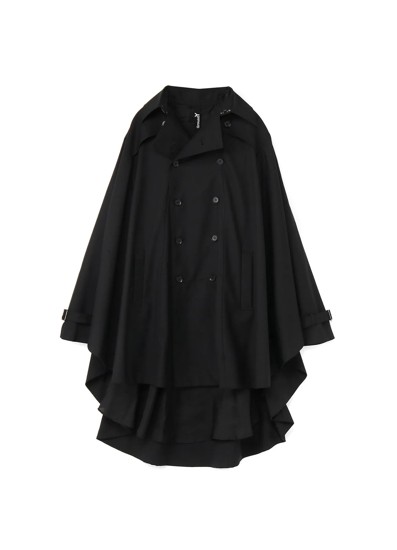 WOOL/POLYESTER GABARDINE JUMBO CAPE CLOAK