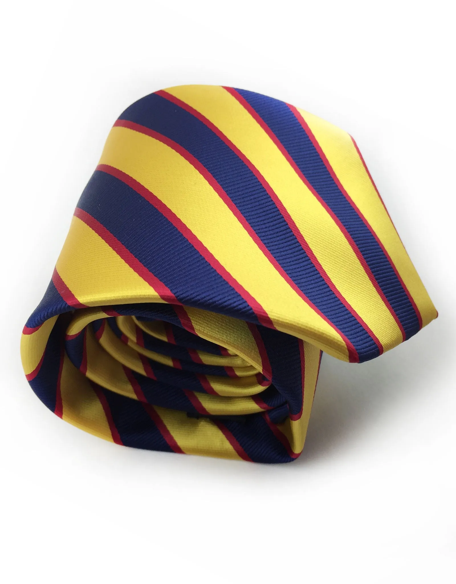 Yellow Gold & Navy Striped Necktie