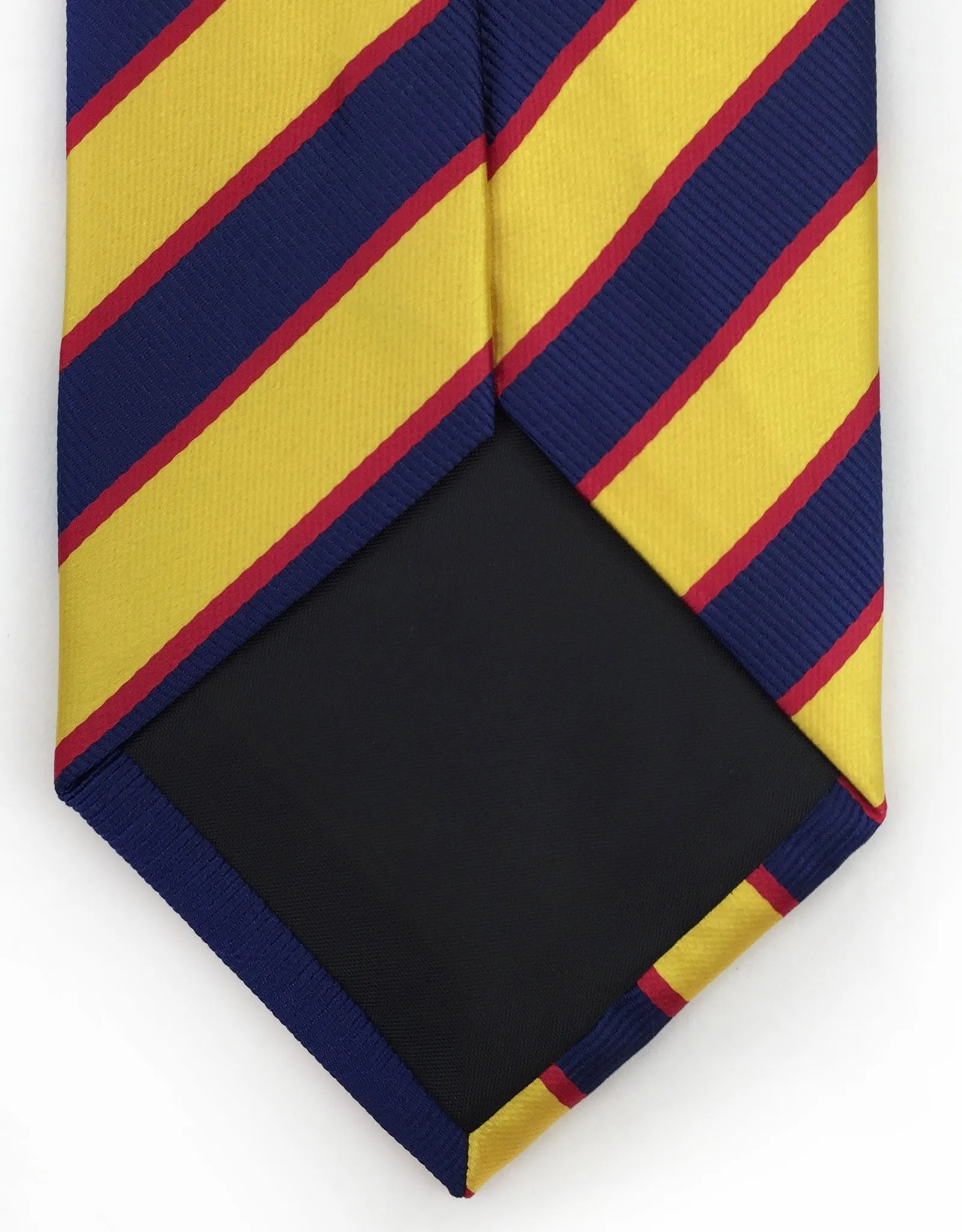 Yellow Gold & Navy Striped Necktie