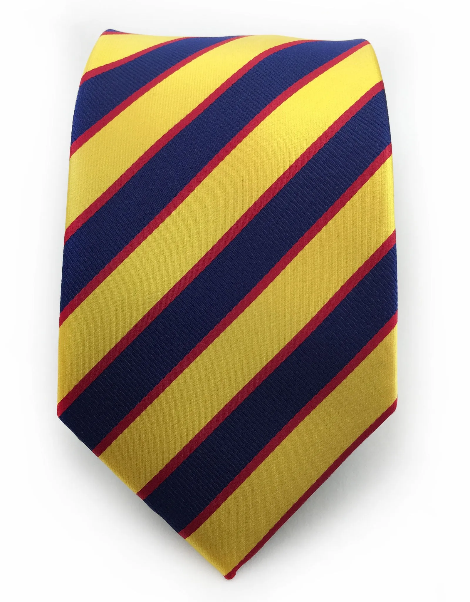 Yellow Gold & Navy Striped Necktie